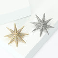 Alloy Rhinestone Eight Point Star Brooch For Versatile Women's Apparel view 3