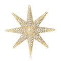 Alloy Rhinestone Eight Point Star Brooch For Versatile Women's Apparel view 1