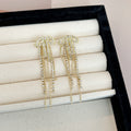 Elegant Rhinestone Bowknot Long Tassel Alloy Silver Needle Light Luxury Daily Commuter Women's Earrings view 2