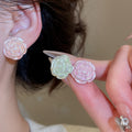 Light Luxury Floral Faux Pearl Stud Earrings Jewelry Set For Women Elegant Fashion Ear Accessories view 4