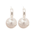Light Luxury C Shaped Faux Pearl Zircon Stud Earrings With Silver Needle Vintage Elegant Jewelry view 5