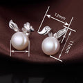 Cute Long Ear Rabbit Stud Earrings For Women, Faux Pearl Gloss Korean Japanese Jewelry view 4