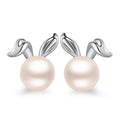 Cute Long Ear Rabbit Stud Earrings For Women, Faux Pearl Gloss Korean Japanese Jewelry view 1