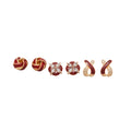 Light Luxury Red Floral Alloy Jewelry Set With Rhinestone Oil Drop Silver Needle Stud Earrings view 5