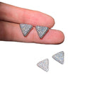 Light Luxury Copper Zircon Triangle Earrings Necklace Jewelry Set Minimalist Trendy Accessories view 5