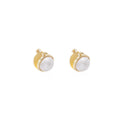 Elegant Vintage Round Faux Pearl Gold Alloy Drop Earrings For Women French Light Luxury Earrings view 5