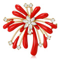 Metal Alloy Rhinestone Enamel Fireworks Brooch Pin For Coat Accessories view 1