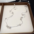 Light Luxury Alloy Rhinestone Flower Star Layered Sweater Necklace For Women view 4