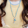 Old Money Cotton Rope Round Snowman Tassel Sweater Necklace For Women view 3