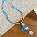 Old Money Cotton Rope Round Snowman Tassel Sweater Necklace For Women view 4
