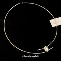 Copper Rhinestone Oval Cross Choker Necklace For Women, Light Luxury Geometric Minimalist Style view 2