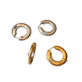 Gold Plated Copper Zircon Round Hoop Drop Earrings For Women Light Luxury Style view 5