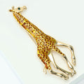 Alloy Enamel Giraffe Brooch Pin For Creative Fashion Apparel view 3