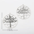 Antique Silver Zinc Alloy Tree Charm Pendant No.074497 for DIY Necklace Bracelet Jewelry Making view 1