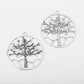 Antique Silver Zinc Alloy Tree Charm Pendant No.074497 for DIY Necklace Bracelet Jewelry Making view 2