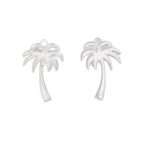 Zinc Alloy Palm Tree Charm Pendant No.418342 for DIY Necklace Bracelet Jewelry Making