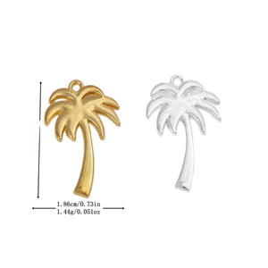 Zinc Alloy Palm Tree Charm Pendant No.418342 for DIY Necklace Bracelet Jewelry Making