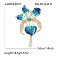 Alloy Rhinestone Orchid Brooch Pin For Women's Suit Decoration view 4