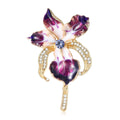 Alloy Rhinestone Orchid Brooch Pin For Women's Suit Decoration view 2