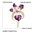 Alloy Rhinestone Orchid Brooch Pin For Women's Suit Decoration view 5