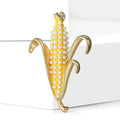 Alloy Rhinestone Corn Brooch Pin For Country Style Apparel view 2