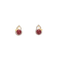 Elegant Red Gourd Stud Earrings With Rhinestone Inlaid Alloy Silver Pins For New Year Luxury Women Earrings view 5