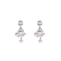 Elegant French Luxury Faux Pearl Cluster Tassel Alloy Silver Needle Sweet Versatile Women's Drop Earrings view 5
