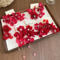 Red Fabric Flower Crystal Tassel Drop Earrings Resort Beach Floral Boho Statement Jewelry view 2