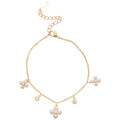Korean Style Zircon Flower Imitation Pearl Bangle, Light Luxury Minimalist Fashion Jewelry view 5