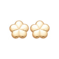 Light Luxury Iron Flower Stud Earrings With Smooth Metal Finish And Rhinestone Accent view 5
