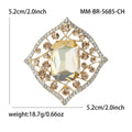 Vintage Alloy Glass Brooch Pin For Women Coats And Suits view 4