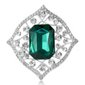 Vintage Alloy Glass Brooch Pin For Women Coats And Suits view 2