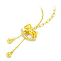 New Chinese Vintage Zircon Horse Copper Collarbone Necklace For Women Light Luxury Style view 5