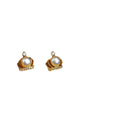 Vintage Crown Zircon Faux Pearl Stud Earrings For Women Light Luxury Geometric Design view 5