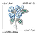 Alloy Pearl Rhinestone Flower Brooch For Elegant Women's Apparel view 4
