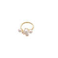 Old Money Faux Pearl Zircon C Hoop Earrings Jewelry Set With Silver Posts view 5