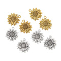 Zinc Alloy Sunflower Charm Pendant for DIY Necklace Bracelet Jewelry Making view 4
