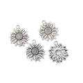 Zinc Alloy Sunflower Charm Pendant for DIY Necklace Bracelet Jewelry Making view 3