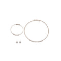 Old Money Faux Pearl Rhinestone Choker Bracelet Stud Earrings Jewelry Set view 5