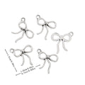 Antique Silver Zinc Alloy Bow Charm Pendant for DIY Necklace Bracelet Jewelry Making view 1