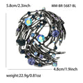 Alloy Crystal Glass Bird Nest Brooch Pin For Womens Apparel view 5