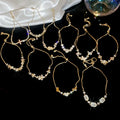 Gold Plated Copper Zircon Butterfly Flower Bangle Elegant Luxury Style Jewelry view 2
