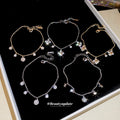 Korean Style Copper Zircon Saturn Flower Bangle, Light Luxury Daily Fashion Jewelry view 2