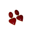 Copper Oval Heart Enamel Stud Earrings With Silver Pin Retro Elegant Daily Style view 5