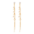 Copper Zircon Butterfly Tassel Drop Earrings With Silver Needle Light Luxury Elegant Style view 5