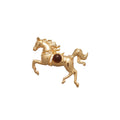 New Chinese Vintage Rhinestone Resin Zodiac Horse Brooch Light Luxury Women's Accessory view 5