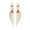 Alloy Rhinestone Chain Tassel Drop Earrings Geometric Light Luxury Statement Studs for Women view 5
