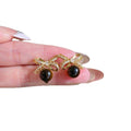 18K Gold Plated Copper Zircon Bow Stud Earrings With Silver Posts Korean Light Luxury Jewelry view 5