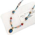 Vintage Ethnic Round Stone Beaded Necklace For Women, Geometric Dopamine Clavicle Jewelry view 5