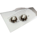 18K Gold Plated Copper Rhinestone Round Hoop Earrings For Women Light Luxury Geometric Jewelry view 5
